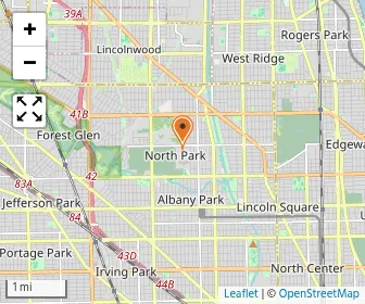 Map of Northeastern Il Univ Childcare