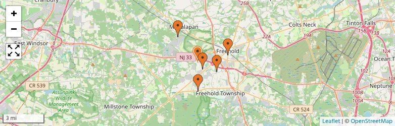 Related schools map