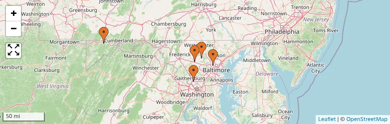 Related schools map