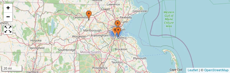 Related schools map