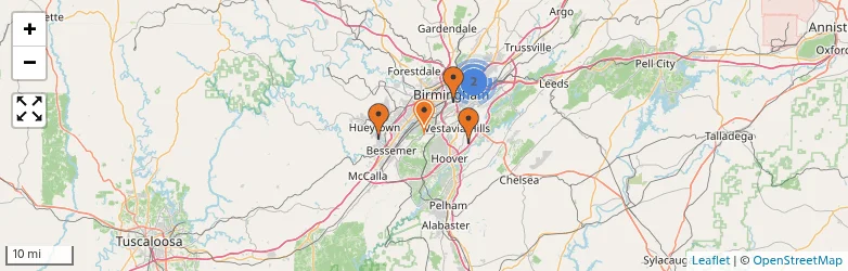 Related schools map