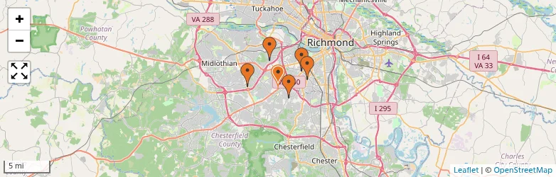 Related schools map