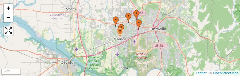 Related schools map