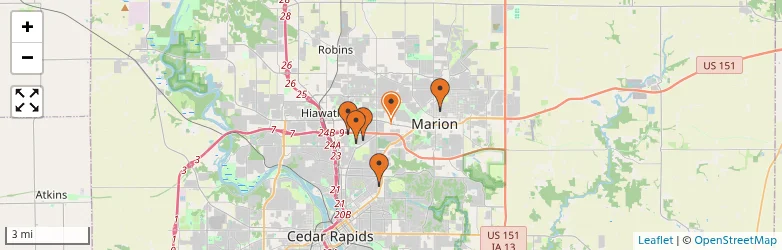 Related schools map