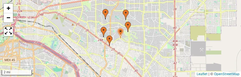 Related schools map
