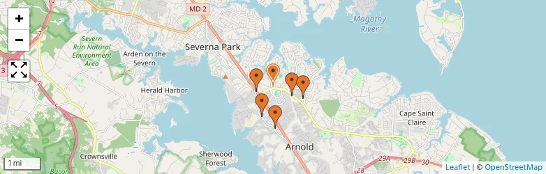 Related schools map