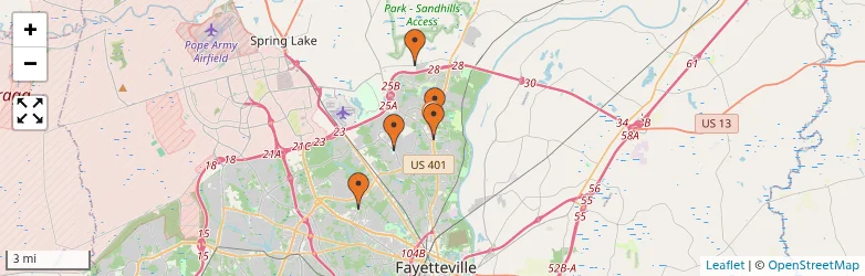 Related schools map