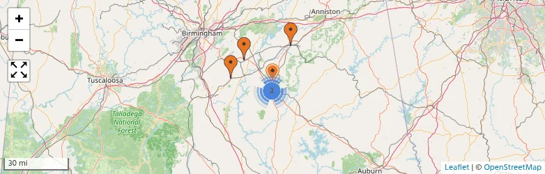 Related schools map