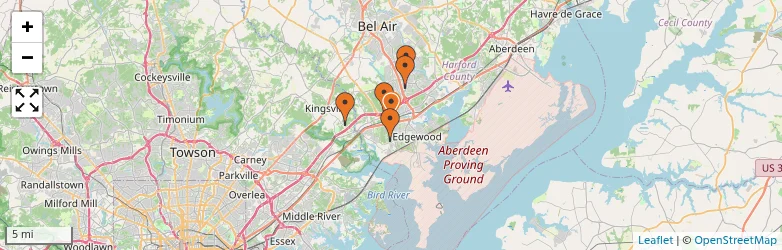 Related schools map