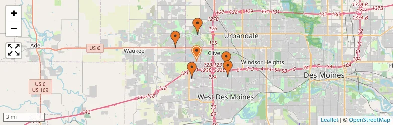 Related schools map