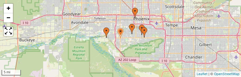 Related schools map