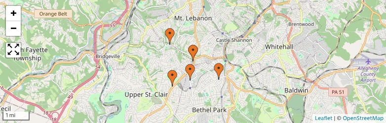 Related schools map