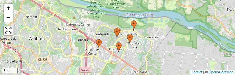 Related schools map
