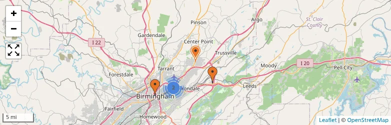 Related schools map