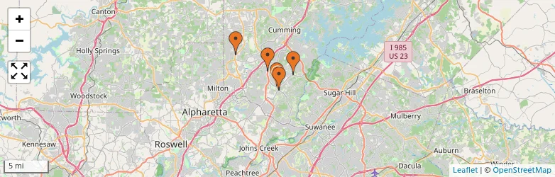 Related schools map