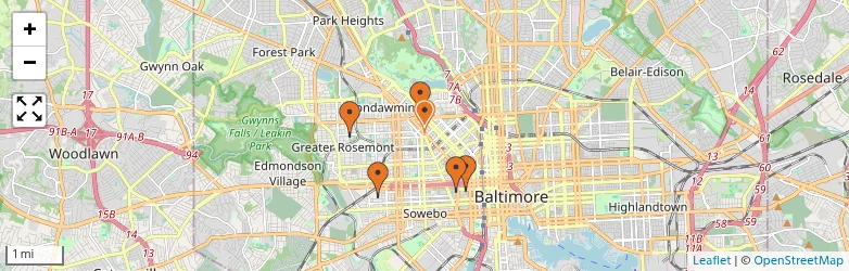 Related schools map