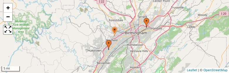 Related schools map