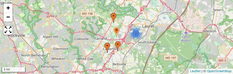 Related schools map