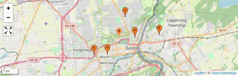 Related schools map