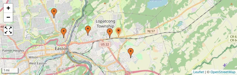 Related schools map