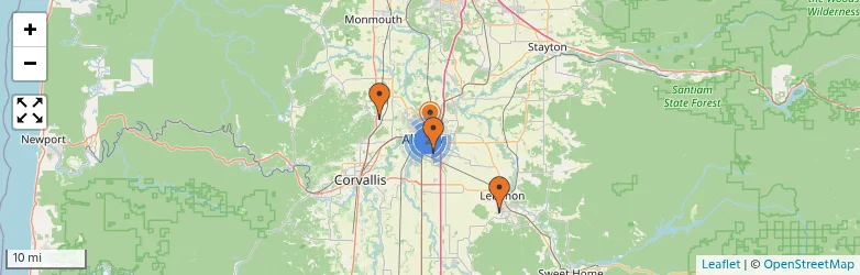 Related schools map