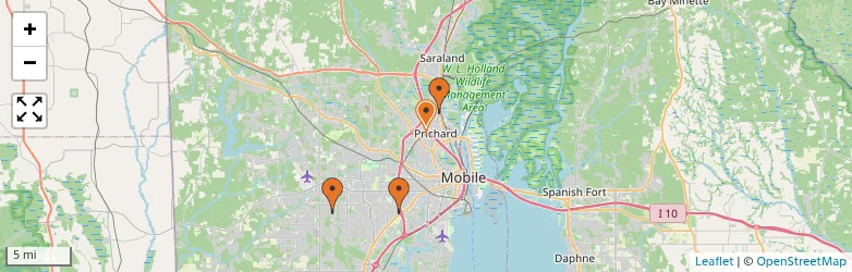 Related schools map