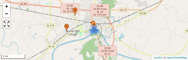 Related schools map