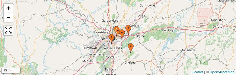 Related schools map