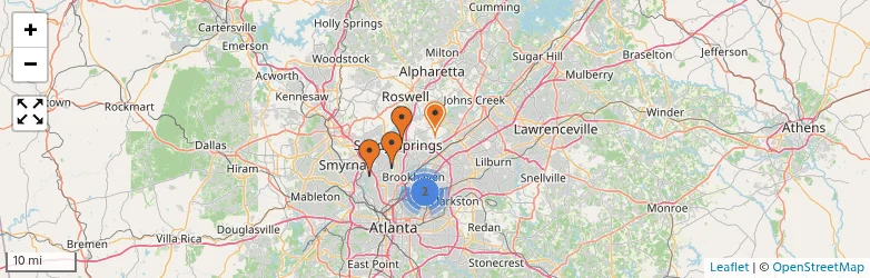 Related schools map