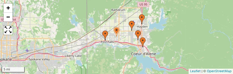 Related schools map