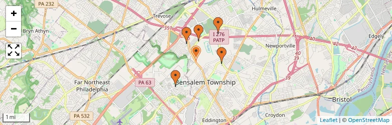 Related schools map