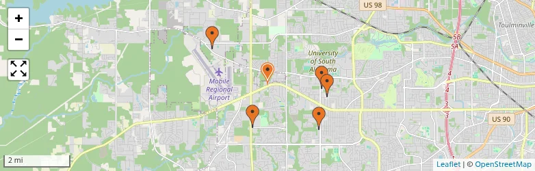 Related schools map