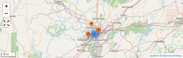 Related schools map