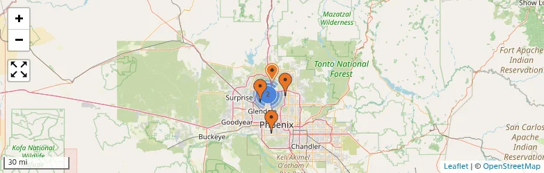 Related schools map