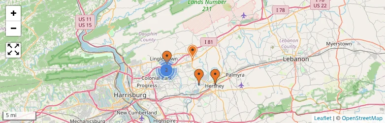 Related schools map
