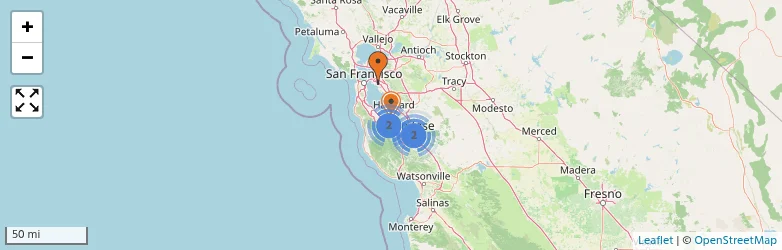 Related schools map