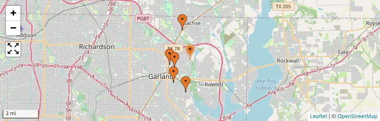Related schools map