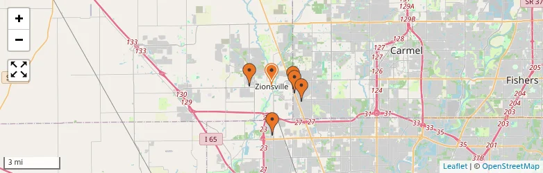 Related schools map