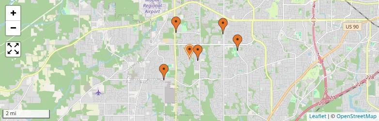 Related schools map
