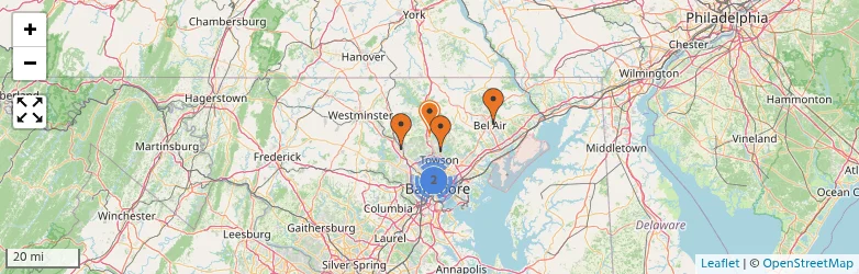 Related schools map