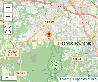Map of Freehold Montessori Preschool