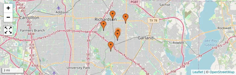 Related schools map