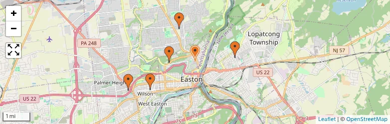 Related schools map