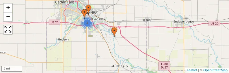 Related schools map
