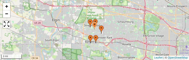 Related schools map