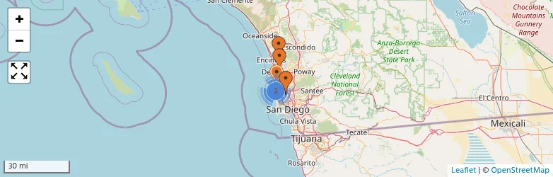 Related schools map