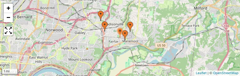 Related schools map