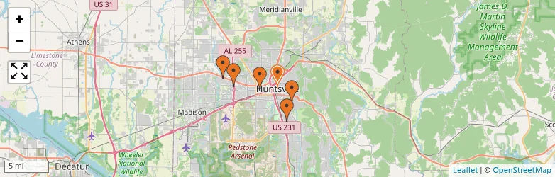 Related schools map
