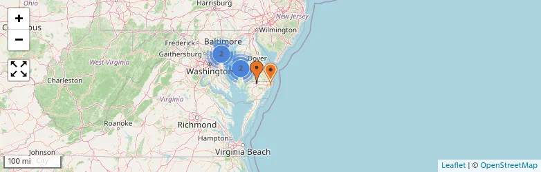 Related schools map