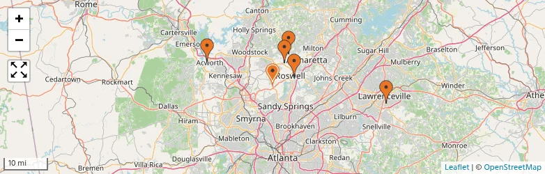 Related schools map